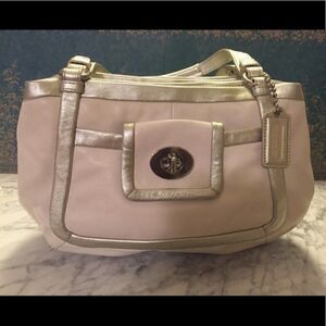 Coach Metallic Trim Shoulder Bag